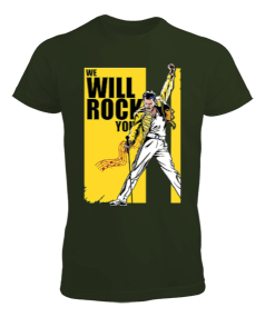 Queen We Will Rock You Rock Tasarım Baskılı Erkek Tişört