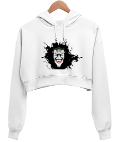 Rabüş tasarımları Kadın Crop Hoodie Kapüşonlu Sweatshirt