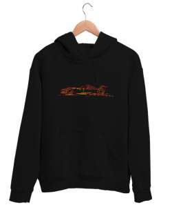 Racing Car - Yarış Arabası Siyah Unisex Kapşonlu Sweatshirt