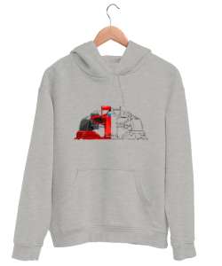 Racing Car - Yarış Arabası V2 Gri Unisex Kapşonlu Sweatshirt