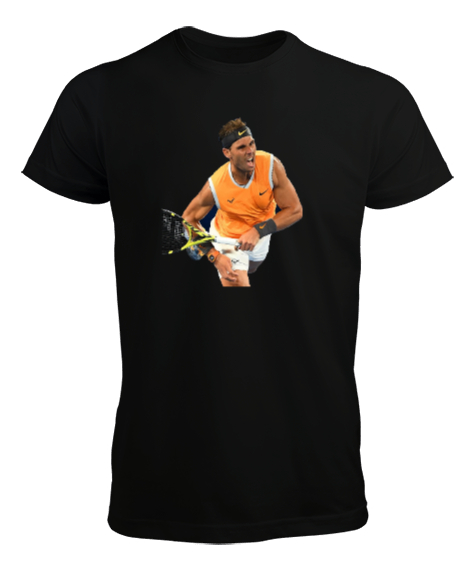 Tisho - Rafael Nadal Avustralya Açık Siyah Erkek Tişört