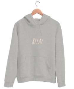 Rahat Gri Unisex Kapşonlu Sweatshirt