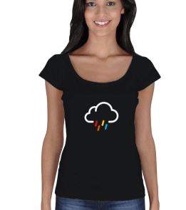 Rain T-Shirt Kadın Açık Yaka