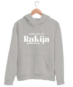 RAKİJA HOME EDİTİON SWEATHİRT Gri Unisex Kapşonlu Sweatshirt