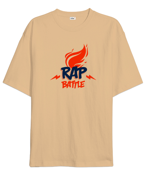 Tisho - Rap Battle - Rap Savaşları Camel Oversize Unisex Tişört