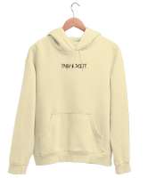 RAP - Travis Scott Sırt Baskılı Krem Unisex Kapşonlu Sweatshirt - Thumbnail