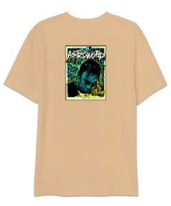 RAP - Travis Scott Sırt Baskılı V2 Camel Oversize Unisex Tişört