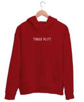 RAP - Travis Scott Sırt Baskılı V2 Kırmızı Unisex Kapşonlu Sweatshirt - Thumbnail