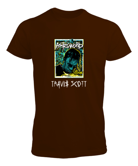 Tisho - RAP - Travis Scott V2 Kahverengi Erkek Tişört