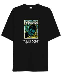 RAP - Travis Scott V2 Siyah Oversize Unisex Tişört