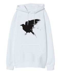 RAVEN Oversize Unisex Kapüşonlu Sweatshirt