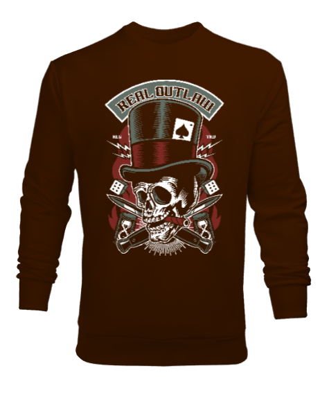 Tisho - Real Outlaw Kahverengi Erkek Sweatshirt