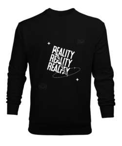 Reality Siyah Erkek Sweatshirt
