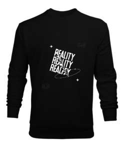 Reality Siyah Erkek Sweatshirt