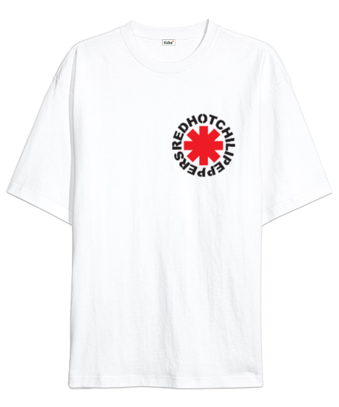 Tisho - Red Hot Chili Peppers Beyaz Oversize Unisex Tişört