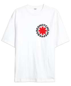 Red Hot Chili Peppers Beyaz Oversize Unisex Tişört