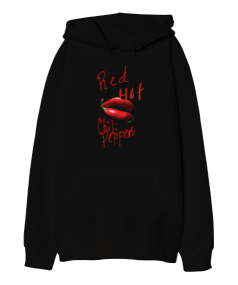 Red Hot Chili Peppers Rock Tasarım Baskılı Oversize Unisex Kapüşonlu Sweatshirt