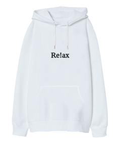 Relax Oversize Unisex Kapüşonlu Sweatshirt