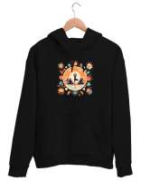 Relax Yoga Meditasyon Çakra v2 Siyah Unisex Kapşonlu Sweatshirt - Thumbnail