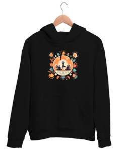 Relax Yoga Meditasyon Çakra v2 Siyah Unisex Kapşonlu Sweatshirt