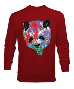 Renkli panda baskılı erkek Erkek Sweatshirt