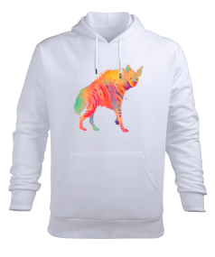 Renkli vahşi sırtlan Erkek Kapüşonlu Hoodie Sweatshirt