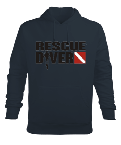 Rescue Diver Erkek Kapüşonlu Hoodie Sweatshirt