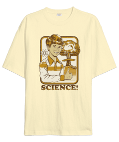 Retro Science Bilim füze Oversize Unisex Tişört