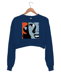 Retro Woman Kadın Crop Sweatshirt