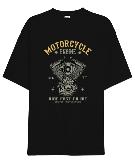 Ride fast or Die Siyah Oversize Unisex Tişört