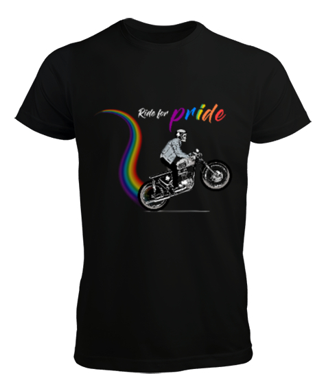 Tisho - Ride for Pride Siyah Erkek Tişört