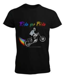 Ride for Pride Siyah Erkek Tişört