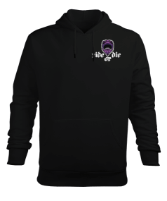 Ride Or Die - Siyah Erkek Kapüşonlu Hoodie Sweatshirt