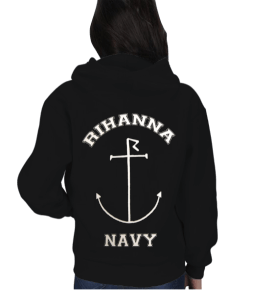 Rihanna Navy Kadın Kapşonlu