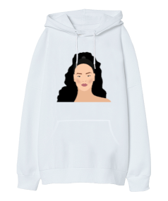 Rihanna Oversize Unisex Kapüşonlu Sweatshirt