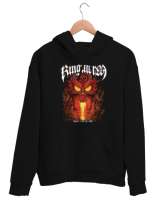 Ringworm Siyah Unisex Kapşonlu Sweatshirt - Thumbnail