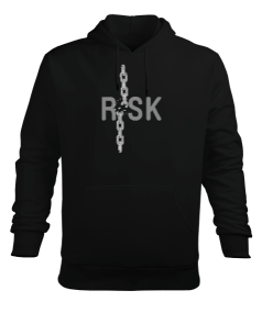 Risk Erkek Kapüşonlu Hoodie Sweatshirt