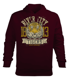 River City Tigers baskılı Erkek Kapüşonlu Hoodie Sweatshirt