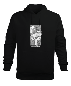 rock and roll asla ölmeyecek Erkek Kapüşonlu Hoodie Sweatshirt