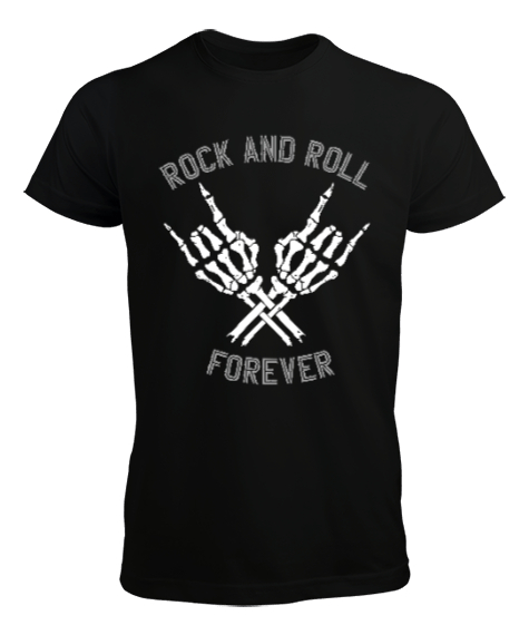 Rock And Roll Forever V1 Siyah Erkek Tişört