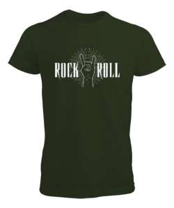 Rock And Roll V5 Haki Yeşili Erkek Tişört