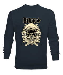 Rock baskılı erkek Erkek Sweatshirt