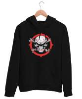 Rock Dead Silence Siyah Unisex Kapşonlu Sweatshirt - Thumbnail