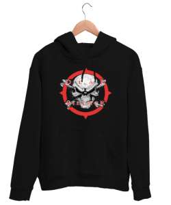 Rock Dead Silence Siyah Unisex Kapşonlu Sweatshirt