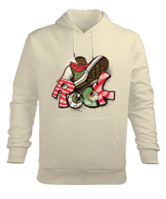 Rock Erkek Kapüşonlu Hoodie Sweatshirt