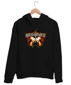 Rock Festival - Roctoberfest - Metal Hard Music Siyah Unisex Kapşonlu Sweatshirt