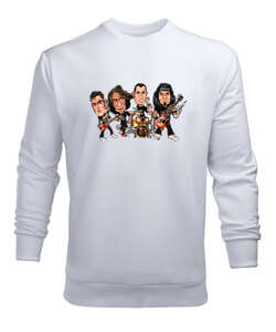 Rock Grup Men Beyaz Erkek Sweatshirt