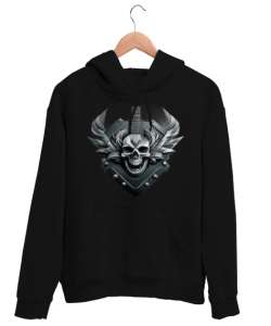 Rock Metal Siyah Unisex Kapşonlu Sweatshirt