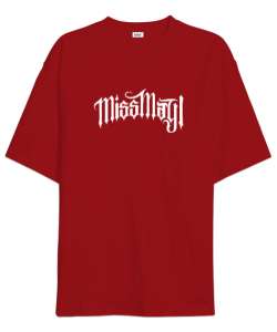 Rock Miss May I - MissMay i Kırmızı Oversize Unisex Tişört