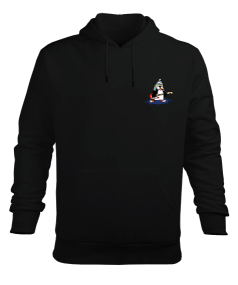 Rock Penguen Unisex Kapüşonlu Sweatshirt Erkek Kapüşonlu Hoodie Sweatshirt